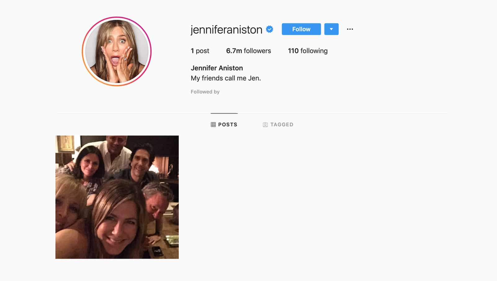 INSTAGRAM - FRIENDS star makes a splash with her debut! — illustration 1