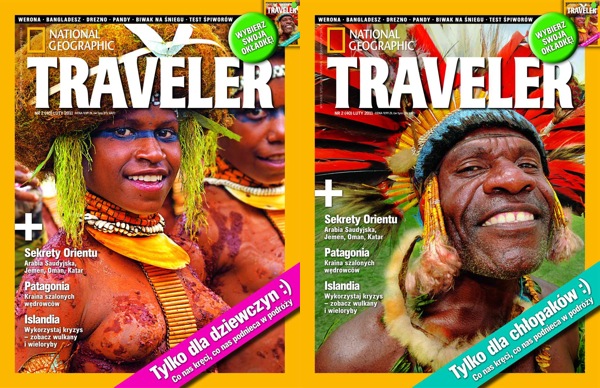 NG Traveler z dwiema okładkami National Geographic 1297266926