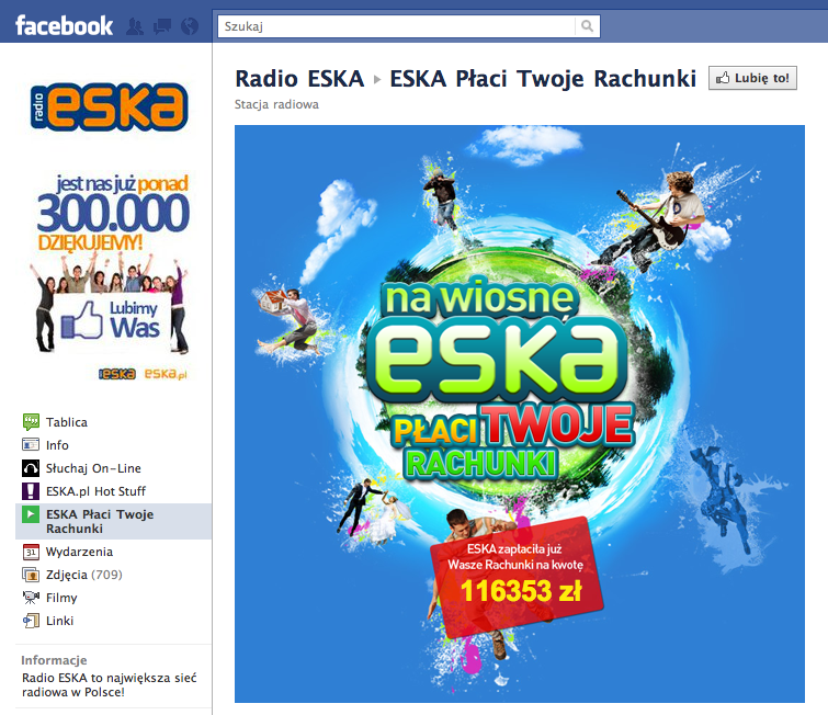 Radio Eska ucieka na Facebooku Radio Eska 1302042041