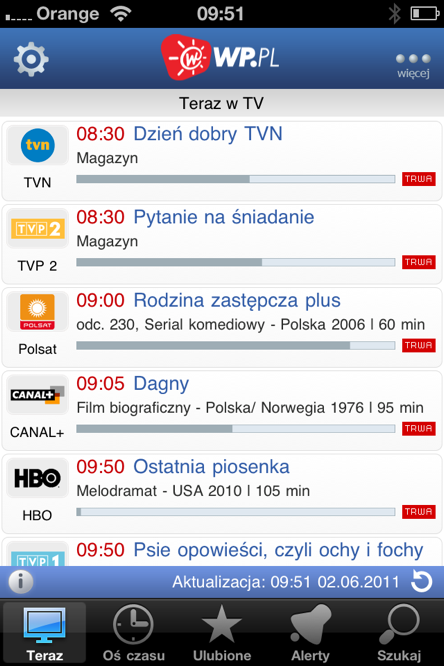 Program TV od WP.pl na iPhone'ach iPhone 1307042167