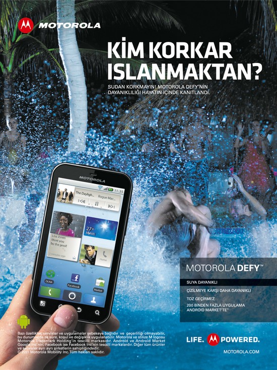 Ogilvy Action promuje Motorolę DEFY w Turcji Motorola 1309811423