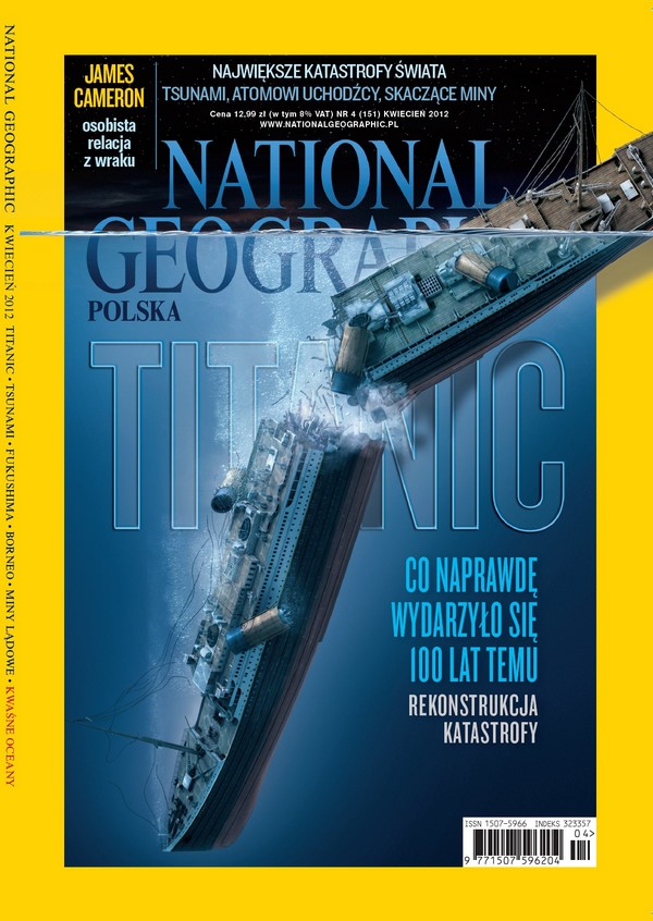 National Geographic Polska z okazji setnej rocznicy zatonięcia Titanica National Geographic 1333375238