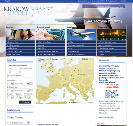 Kraków Airport reklamuje się w sieci Schulz 1214315758
