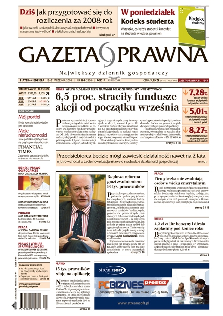 ZKDP: Puls Biznesu i Parkiet Gazeta Giełdy z mniejszą sprzedażą Gazeta Prawna 12218323611