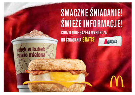 Śniadanie w McDonald's z Gazetą Wyborczą McDonald's 1223285757