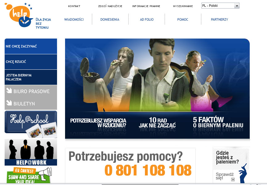 34 mln euro na kampanię "Help - dla życia bez tytoniu" Telma Group Communications 1237370551