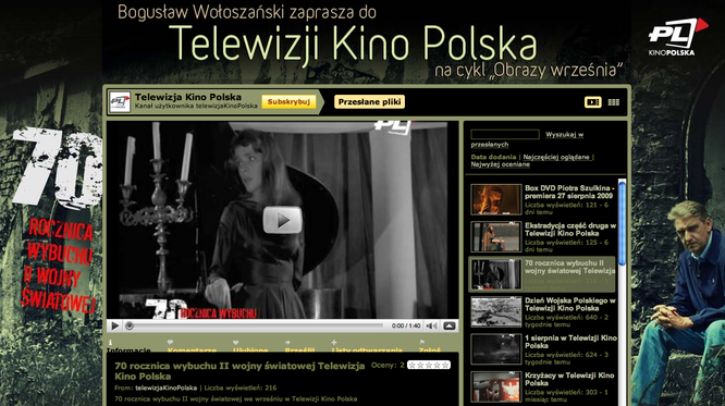 Kino Polska dostępne w serwisie YouTube Kino Polska 1250606575