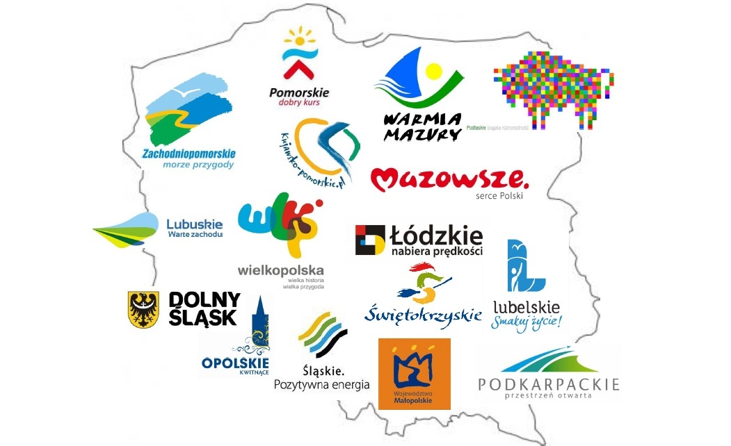 Promocja polskich województw (raport) Raporty polska logotypy polskie logo slogany hasla promocyjne wojewodztwa miasta polski