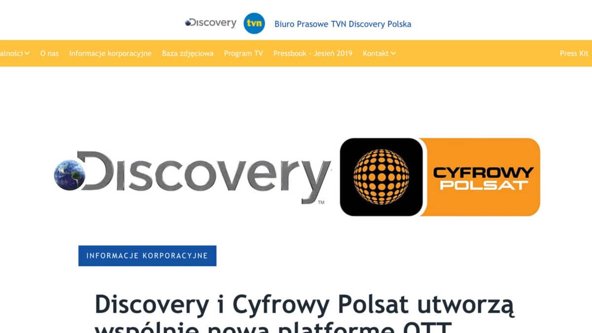 TVN i POLSAT łączą siły i tworzą nową platformę Cyfrowy Polsat mediarun tvn polsat platforma www 2019