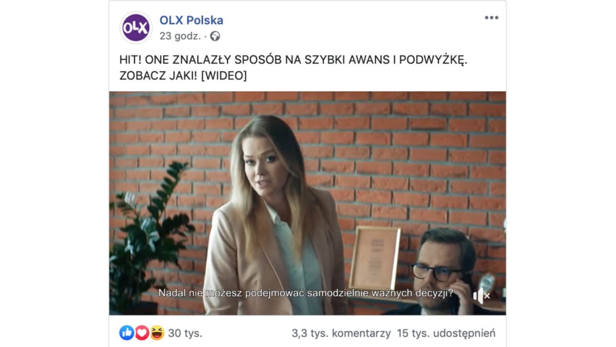 Kampania OLX hitem w Dzień Kobiet Artur Leśniak mediarun olx facebook 2020