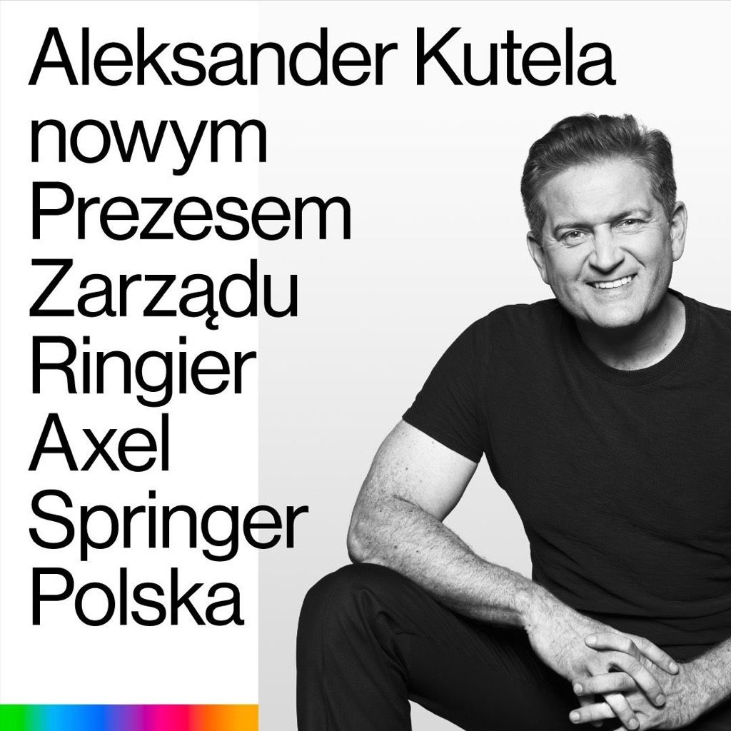 1 września 2022 roku Aleksander Kutela, Wiceprezes Ringier Axel Springer Polska obejmie stanowisko prezesa spółki. 
