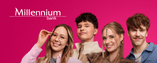 Bank Millennium wychodzi poza schemat reklamy bankowej. Kampania „Być i mieć" to autentyczny dialog z pokoleniem 20–35 lat – mikroinfluencerzy, storytelling i sprytne zarządzanie finansami.