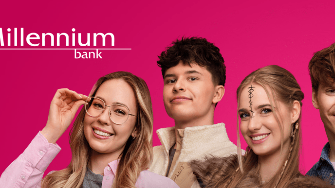 Bank Millennium wychodzi poza schemat reklamy bankowej. Kampania „Być i mieć" to autentyczny dialog z pokoleniem 20–35 lat – mikroinfluencerzy, storytelling i sprytne zarządzanie finansami.