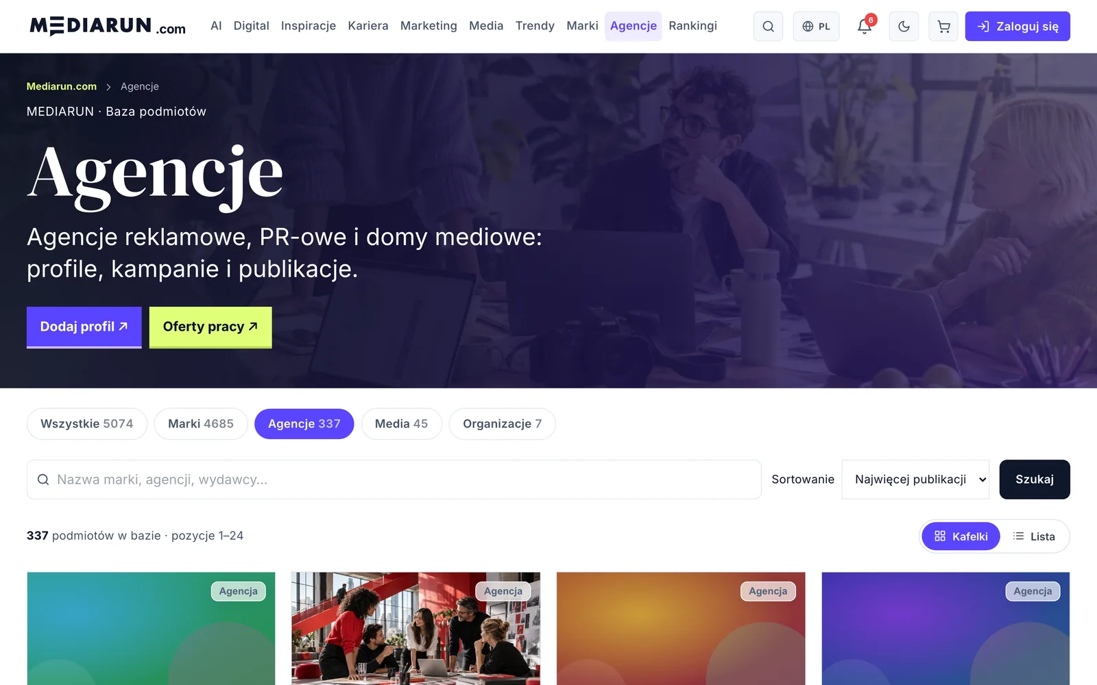 Profil w katalogu